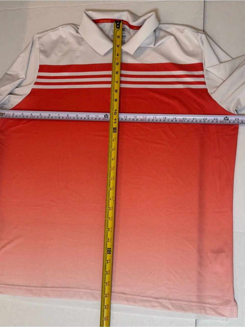 Adidas Climacool Men’s XL TPC Sawgrass Players Coral Ombre Performance Golf Polo
